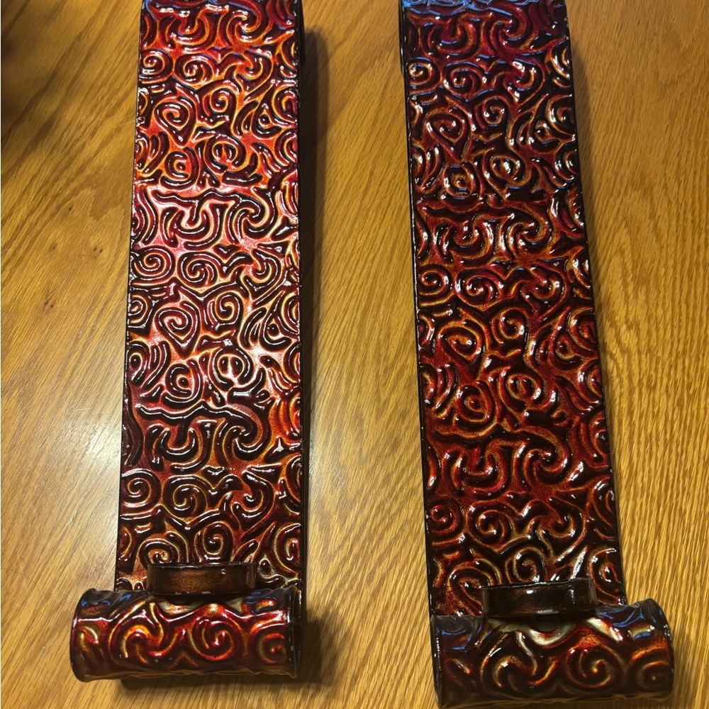 Red and Black Decorative Scrolls